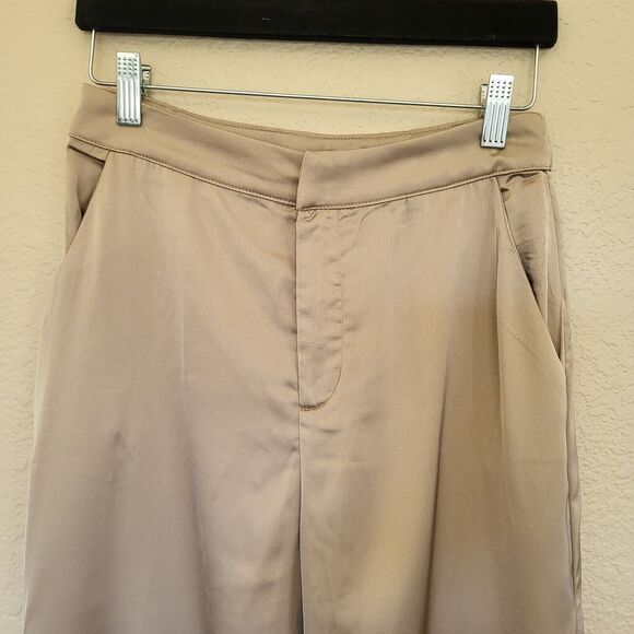 LBLC The Label Gia Wide Leg Pants Size 6 Style P15670LB Shiny Wedding Party - Picture 3 of 10